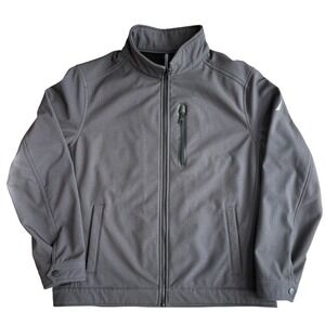 Nautica Mens XL Gray Softshell Jacket Water Wind Resistant Active‎ Stretch